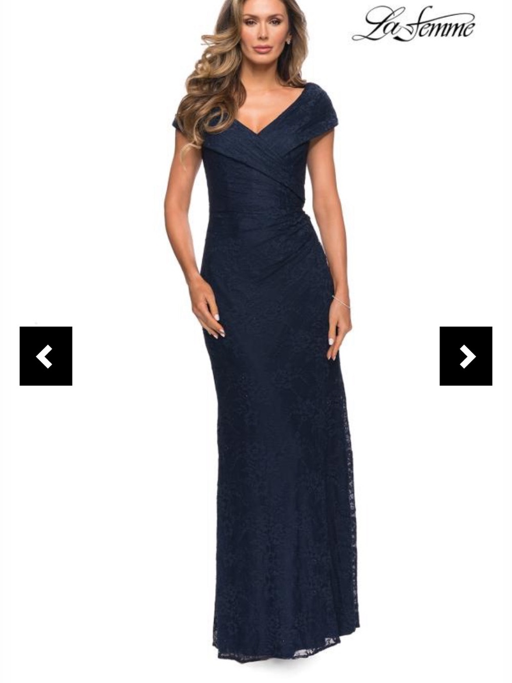 La Femme Navy Blue Lace Dress size 14 mother of bride groom dress